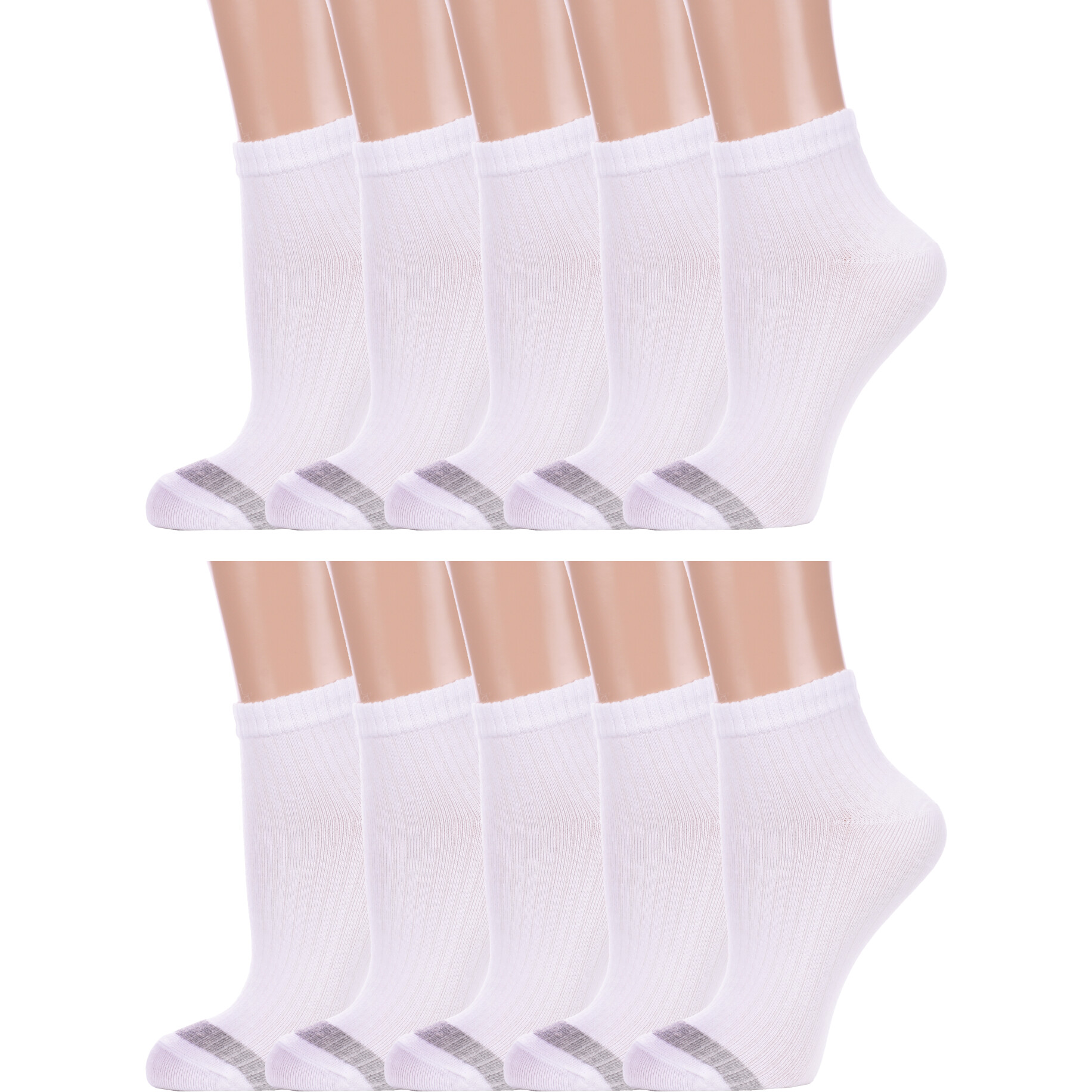 Комплект носков женских Красная Ветка 10-С-1432 белых 25, 10 пар