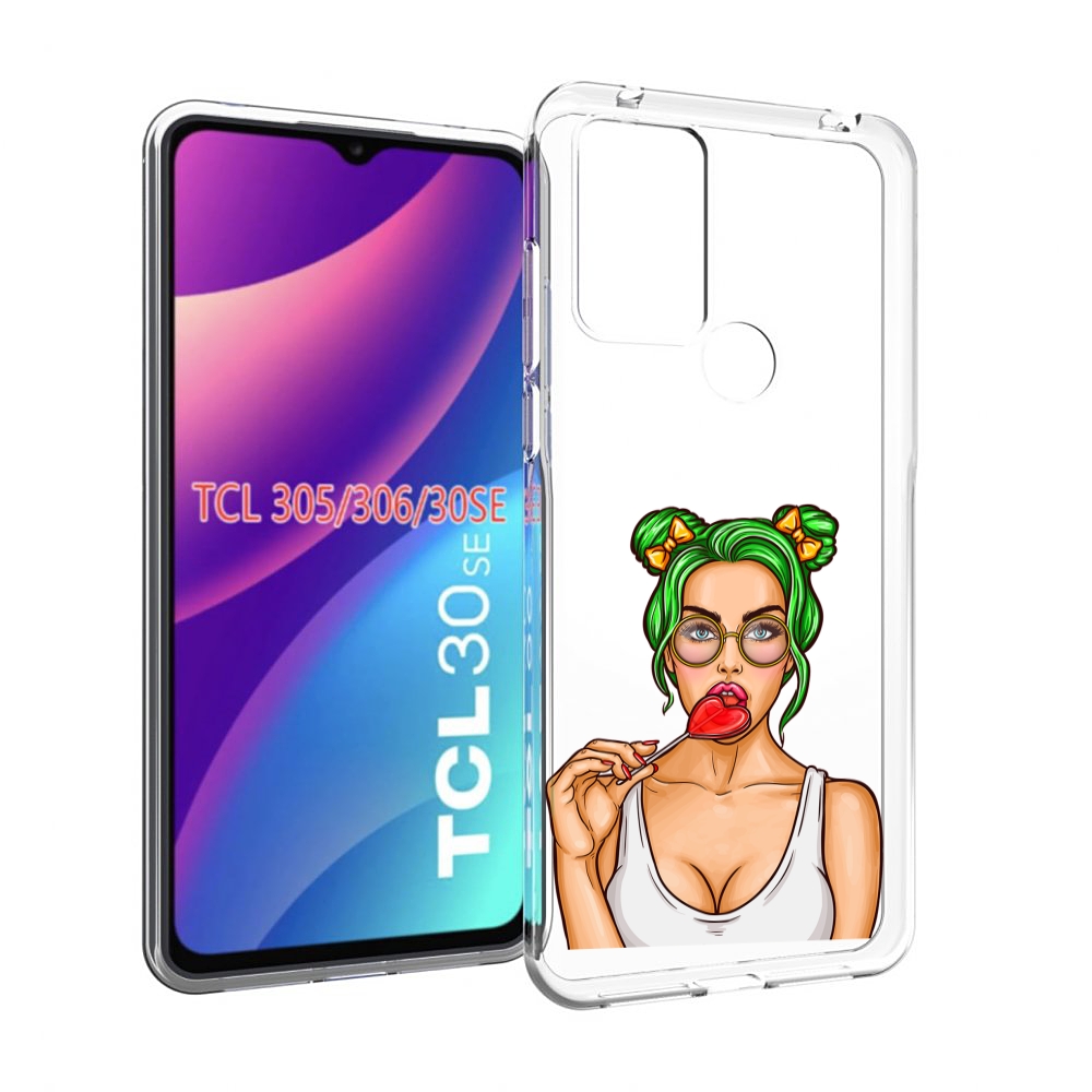 

Чехол MyPads девушка-с-чупачупсом-в-виде-сердца женский для TCL 30SE/TCL 305/TCL 30..., Tocco