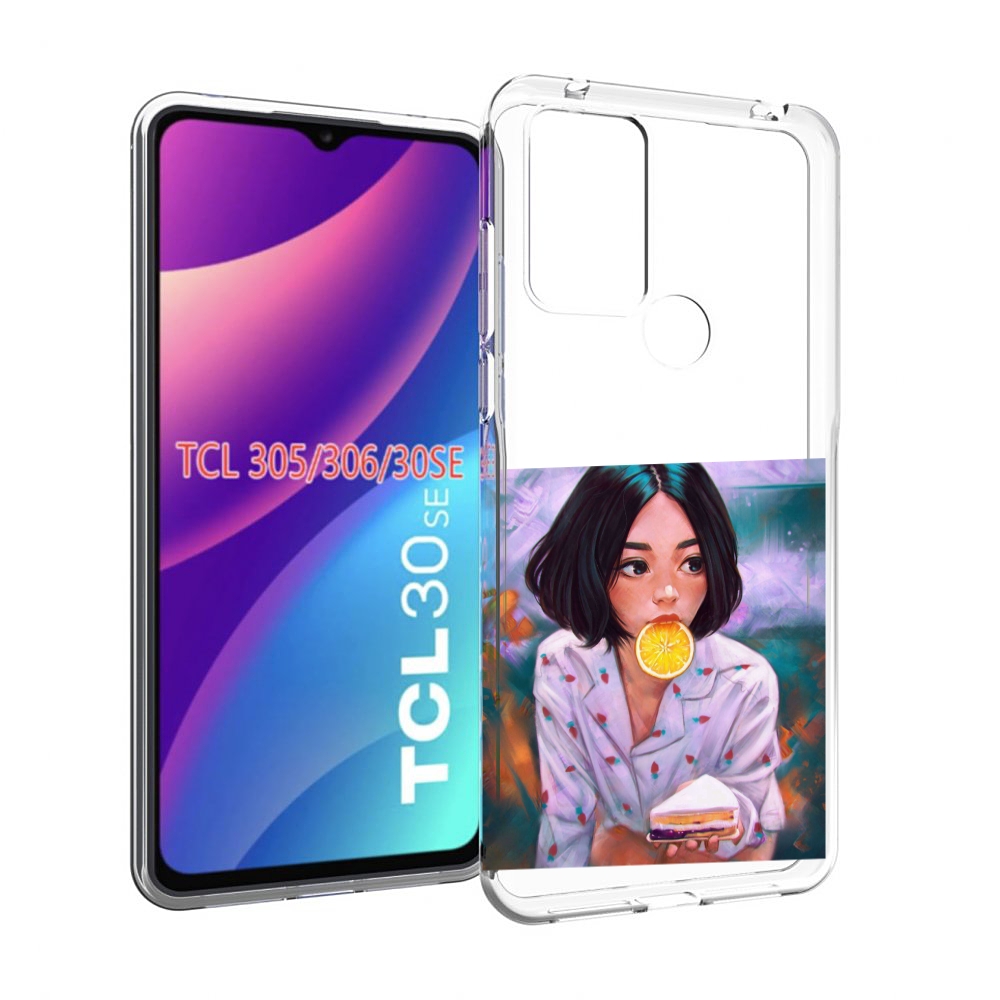

Чехол MyPads девушка-с-чизкейком женский для TCL 30SE/305/306/30E, Tocco