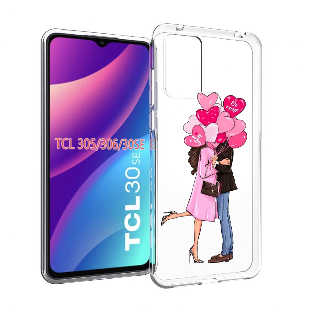 

Чехол MyPads девушка-с-парнем-сердечки женский для TCL 30SE/305/306/30E, Tocco
