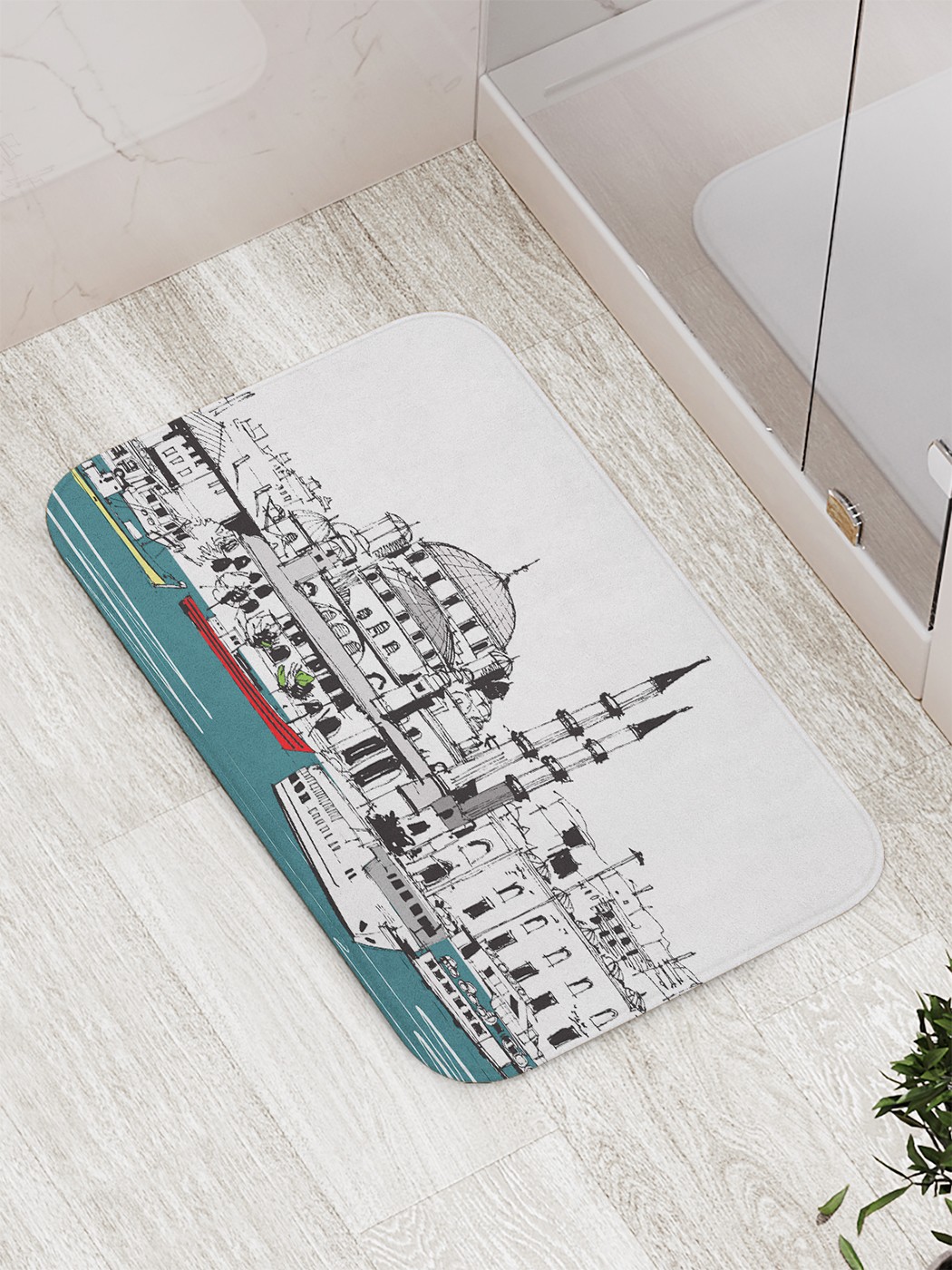 

Коврик противоскользящий для ванной, сауны, бассейна, 77х52 см bath_68834 JoyArty