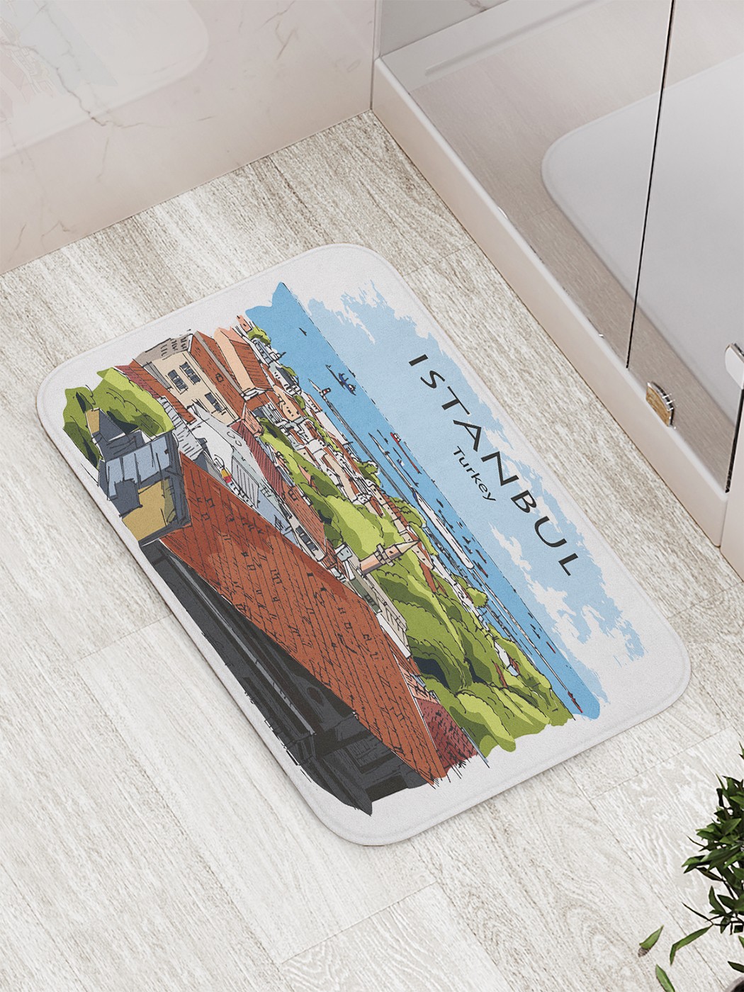 

Коврик противоскользящий для ванной, сауны, бассейна, 77х52 см bath_68830 JoyArty