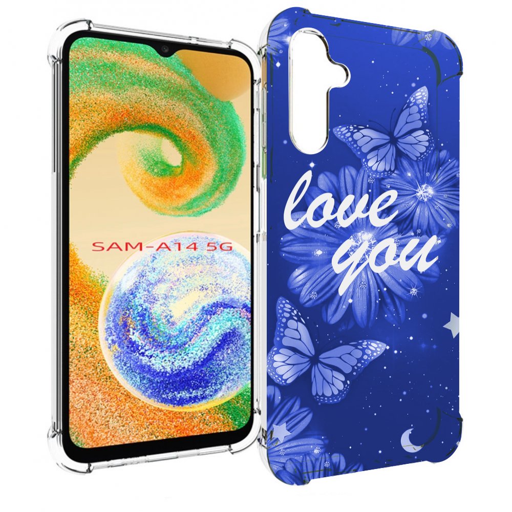 

Чехол MyPads Люблю-тебя-с-бабочками для Samsung Galaxy A14 5G, Прозрачный, Tocco