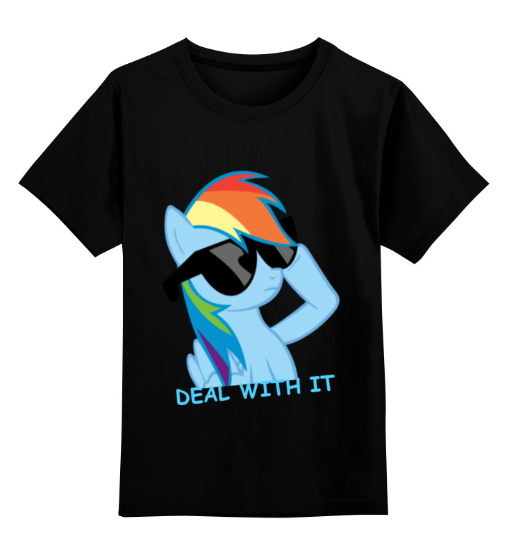 

Детская футболка классическая Printio Deal with it, р. 116, Черный, 0000000720374