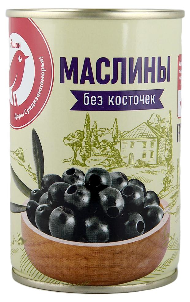 Маслины АШАН Красная птица без косточки, 300 г