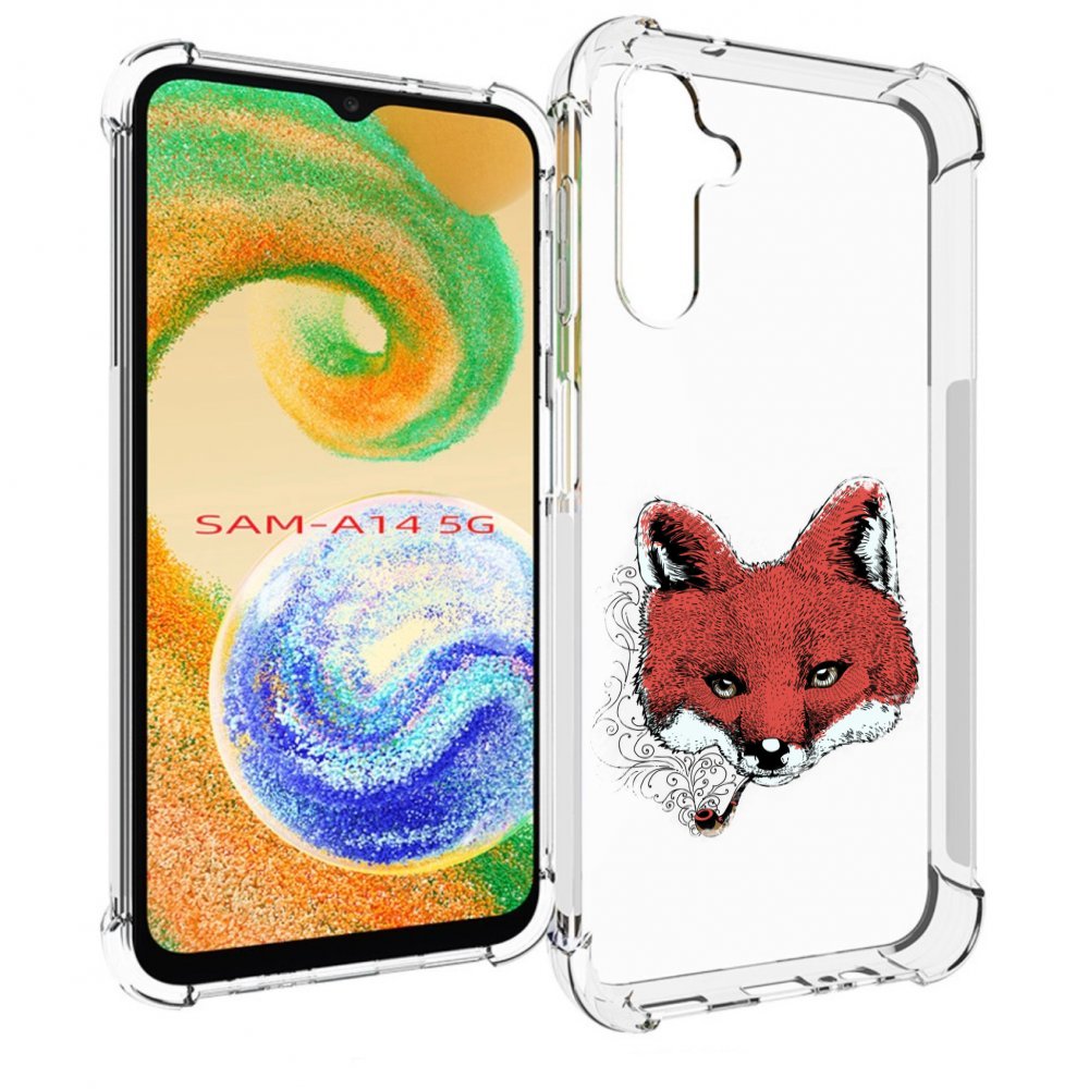 

Чехол MyPads Лис с трубкой для Samsung Galaxy A14 5G, Прозрачный, Tocco
