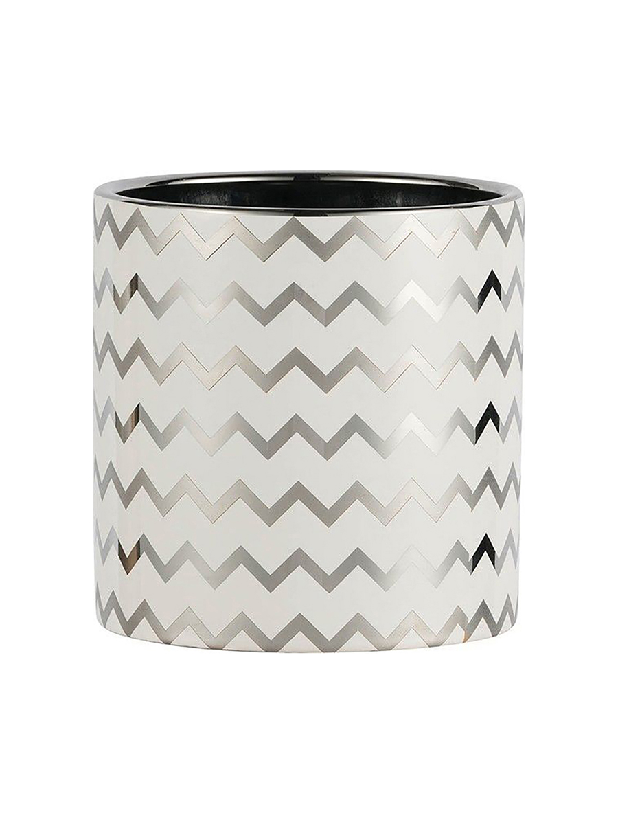 

Цветочное кашпо Glasar Керамическое 1860 1 шт. белый серебристый