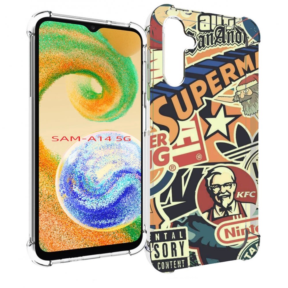 

Чехол MyPads Лейблы-на-постере для Samsung Galaxy A14 5G, Прозрачный, Tocco