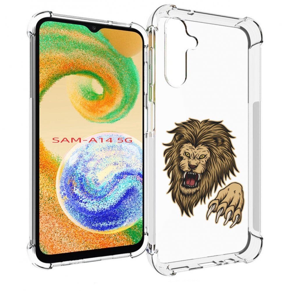 

Чехол MyPads Лев-завоеватель мужской для Samsung Galaxy A14 5G, Прозрачный, Tocco