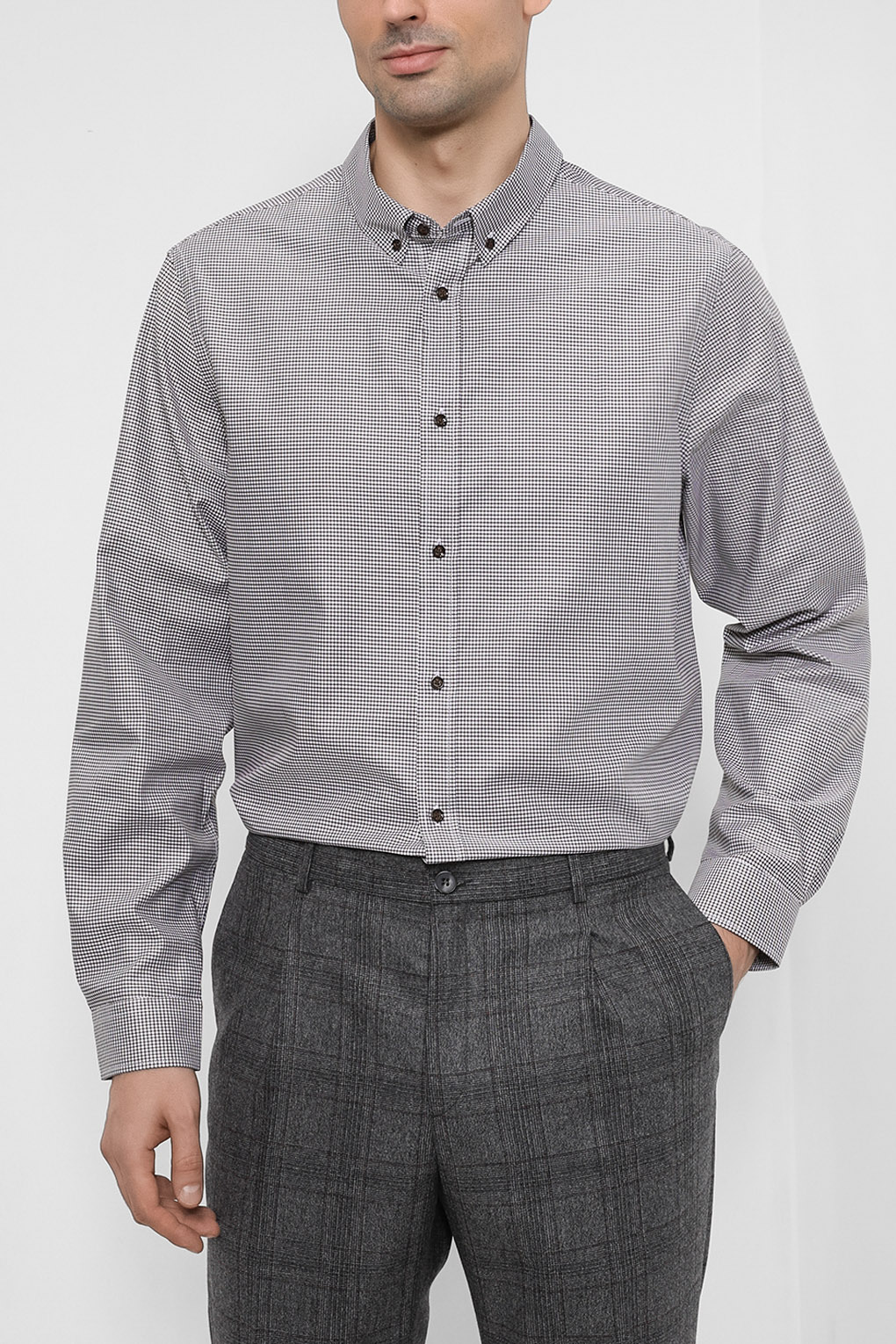 

Рубашка мужская D.Molina DM22073369-010 коричневая 3XL, Коричневый, DM22073369-010