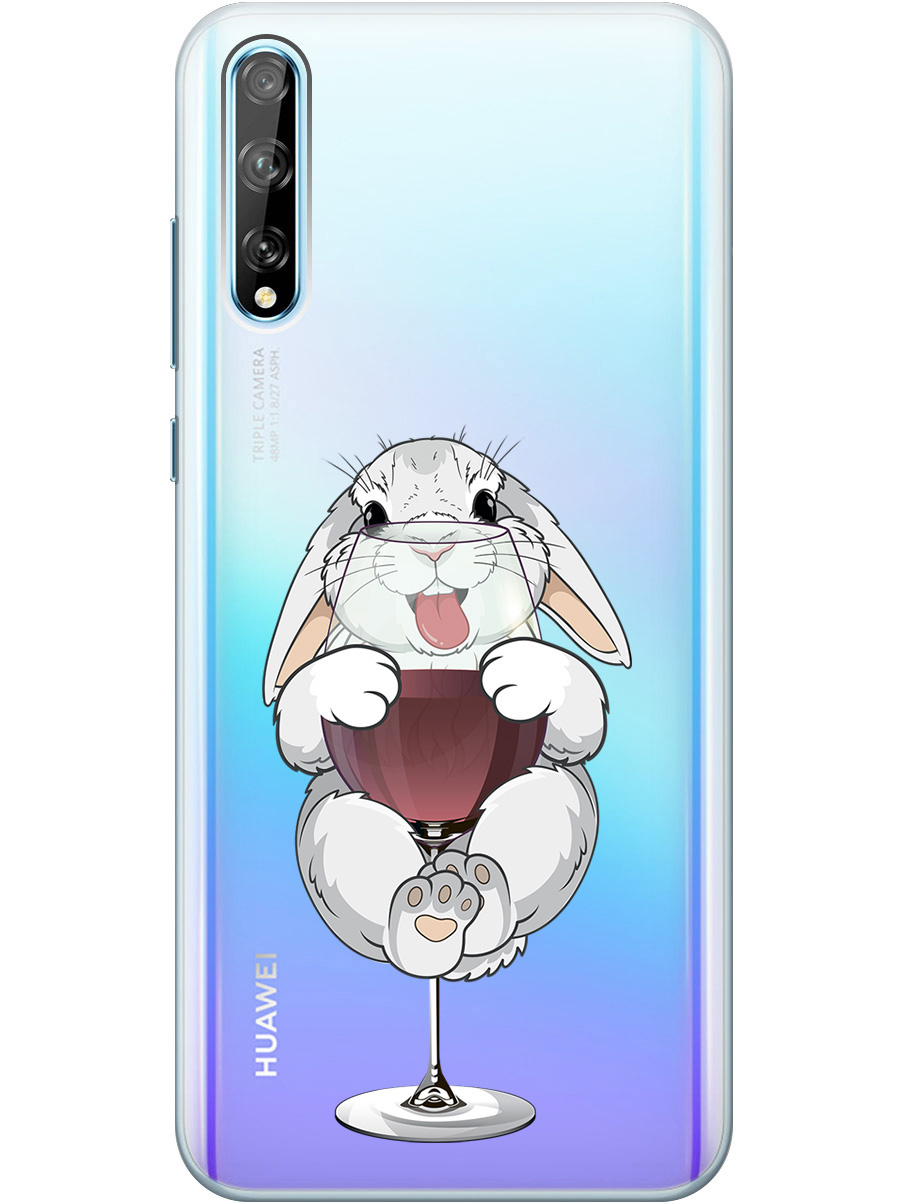 

Силиконовый чехол на Honor 30i / Huawei Y8P с принтом "Кролик и бокал", Прозрачный;белый;бордовый, 723101175