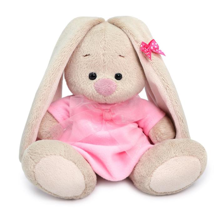 

Мягкая игрушка Зайка Ми в розовом платье, 15 см