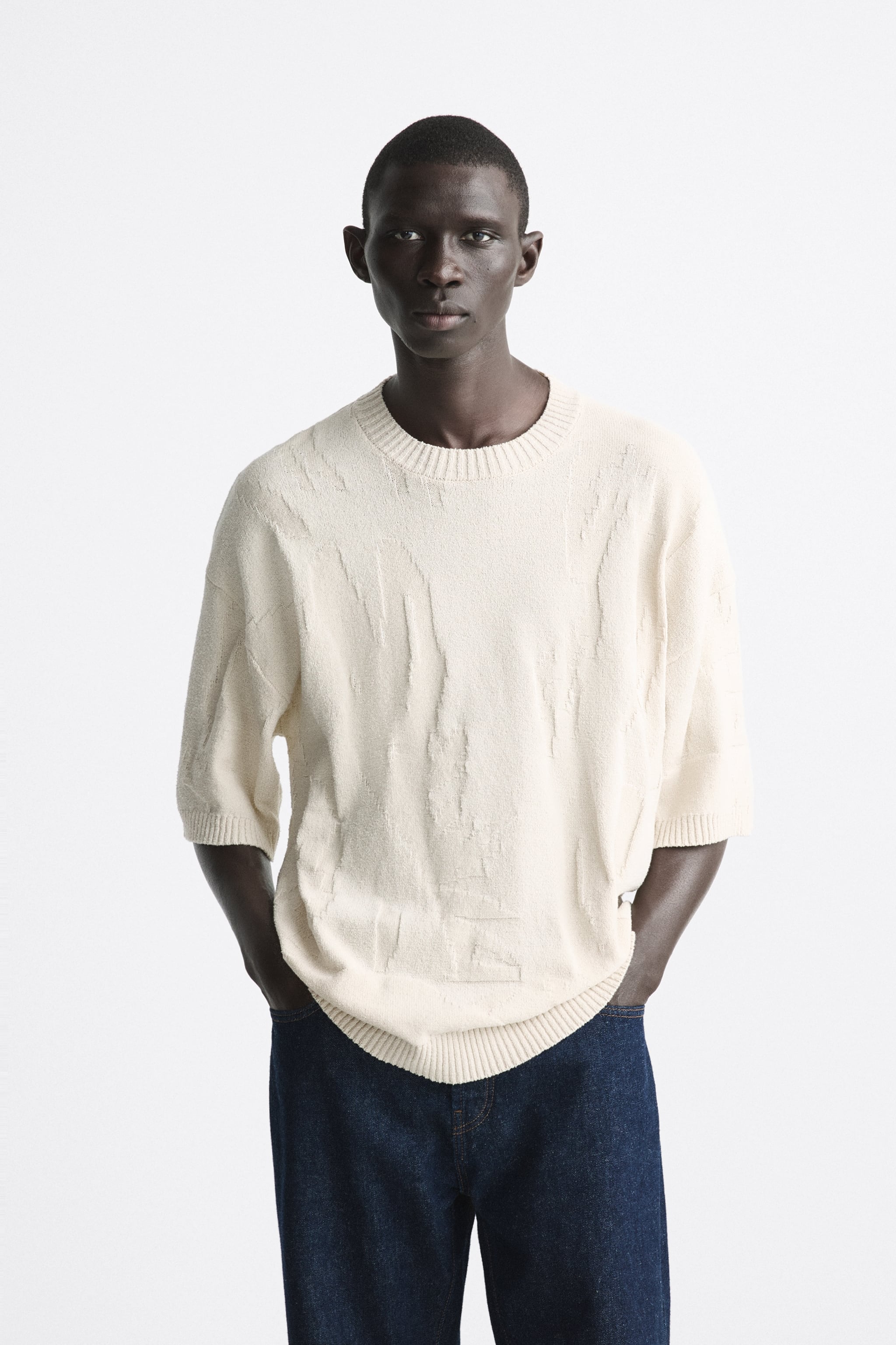 

Джемпер мужской ZARA 09598419 бежевый L (доставка из-за рубежа), 09598419