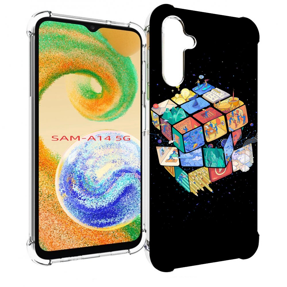 

Чехол MyPads Кубик-Рубика для Samsung Galaxy A14 5G, Прозрачный, Tocco