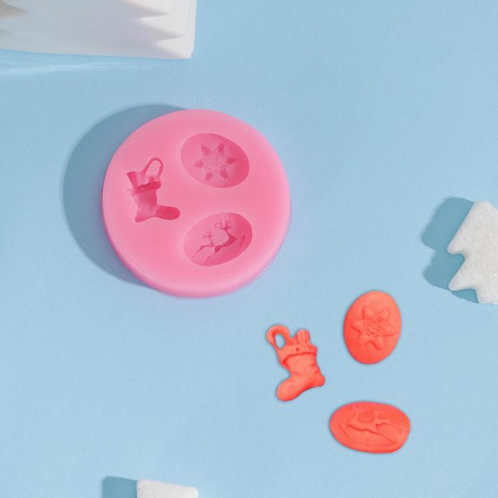 

Молд Новогодняя сказка, 5,5×5,5×1 см, цвет МИКС