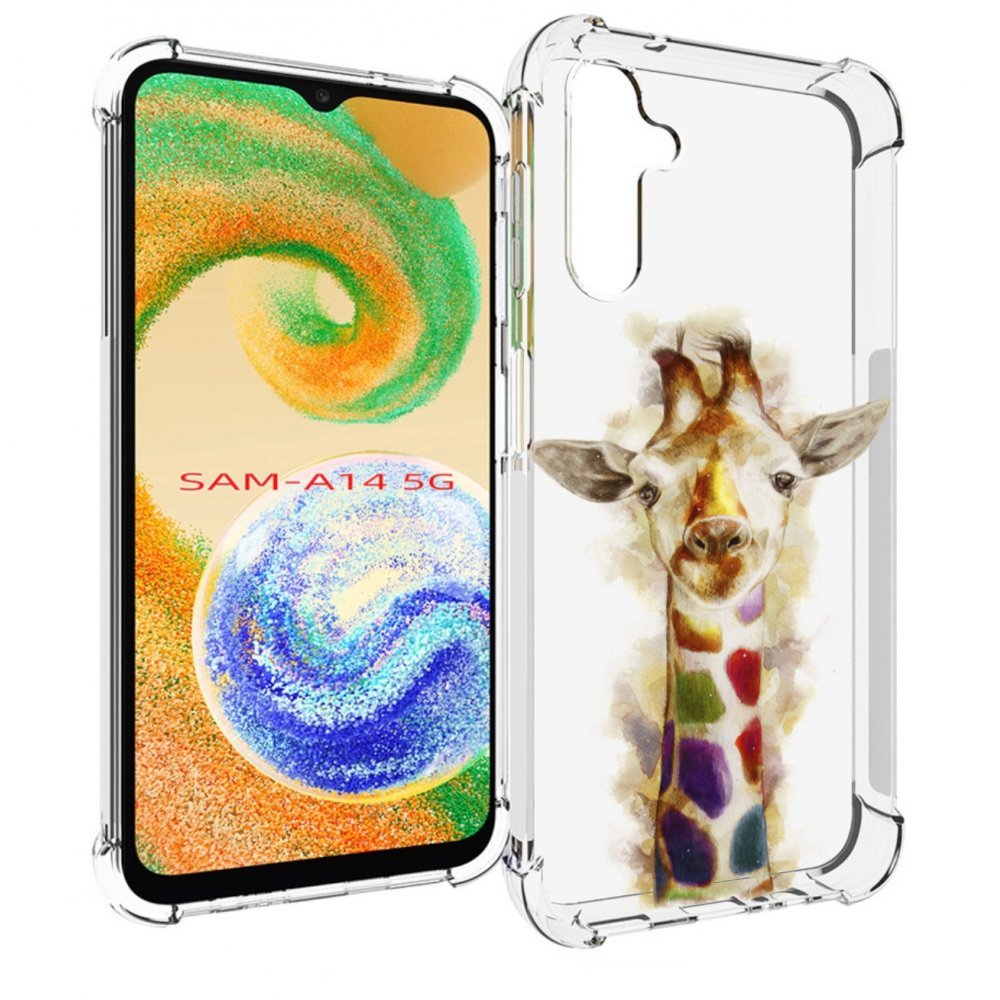 

Чехол MyPads Красочный жираф для Samsung Galaxy A14 5G, Прозрачный, Tocco