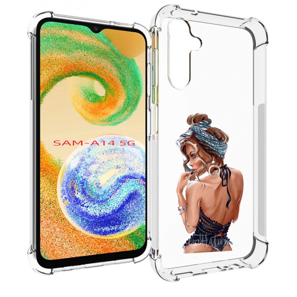 

Чехол MyPads Красивая-дама женский для Samsung Galaxy A14 5G, Прозрачный, Tocco