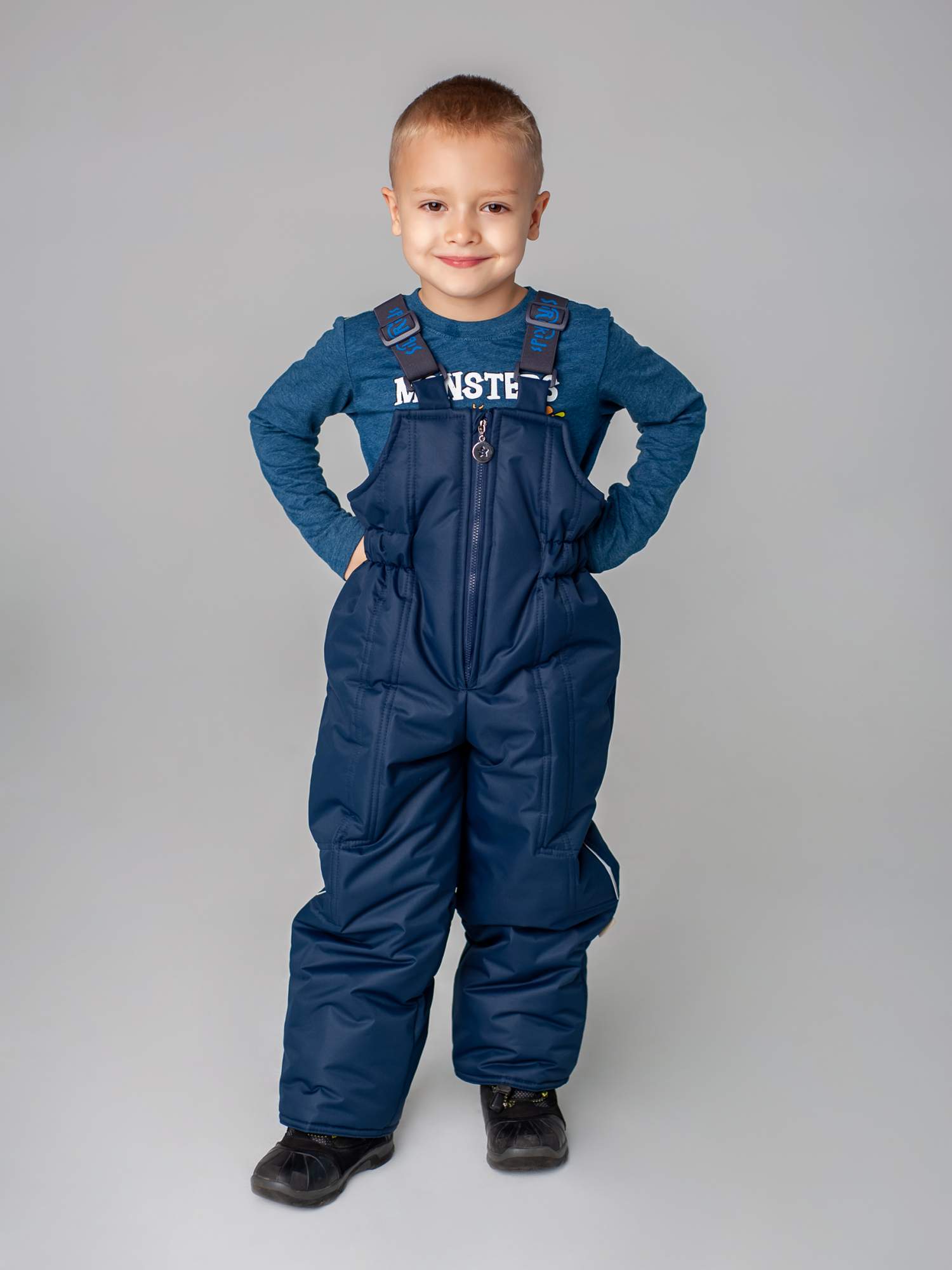 Полукомбинезон детский Sibirikids S162В/02, синий, 98