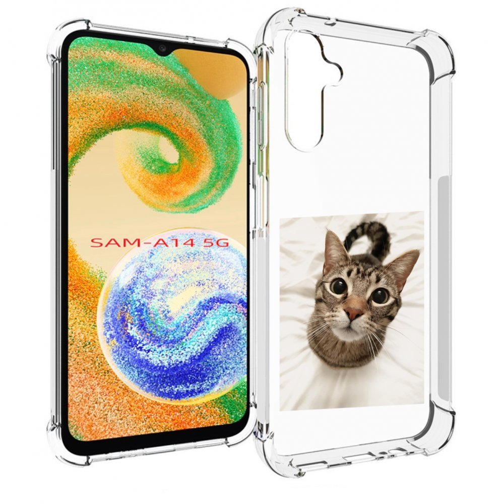 

Чехол MyPads Котик для Samsung Galaxy A14 5G, Прозрачный, Tocco