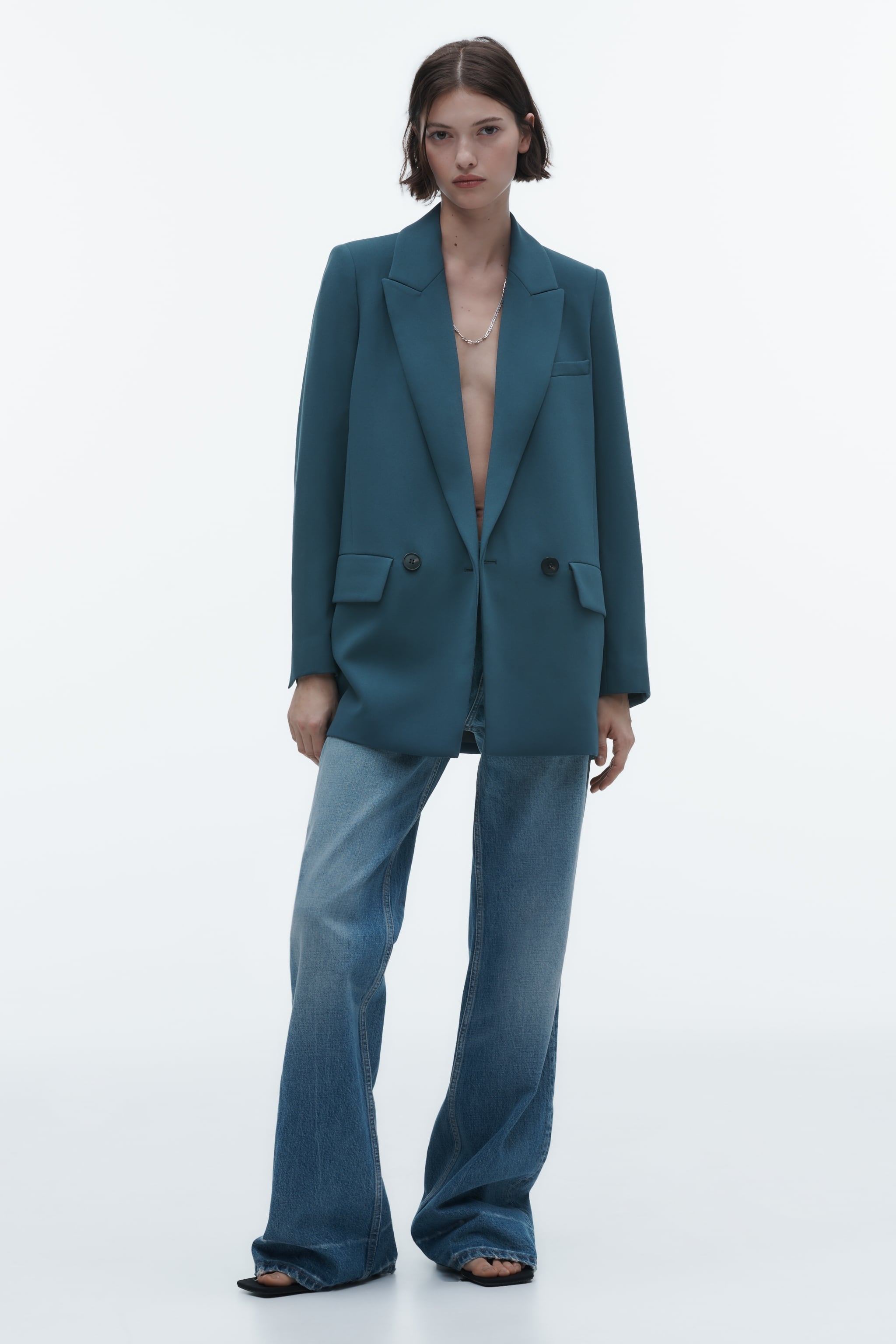 

Жакет женский ZARA 04432773 синий XS (доставка из-за рубежа), 04432773