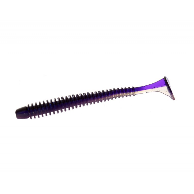 

Силиконовая приманка FLAGMAN Виброхвост Mystic Fish 4" #0531 Violet/Pearl White 10см 4шт, FMF40
