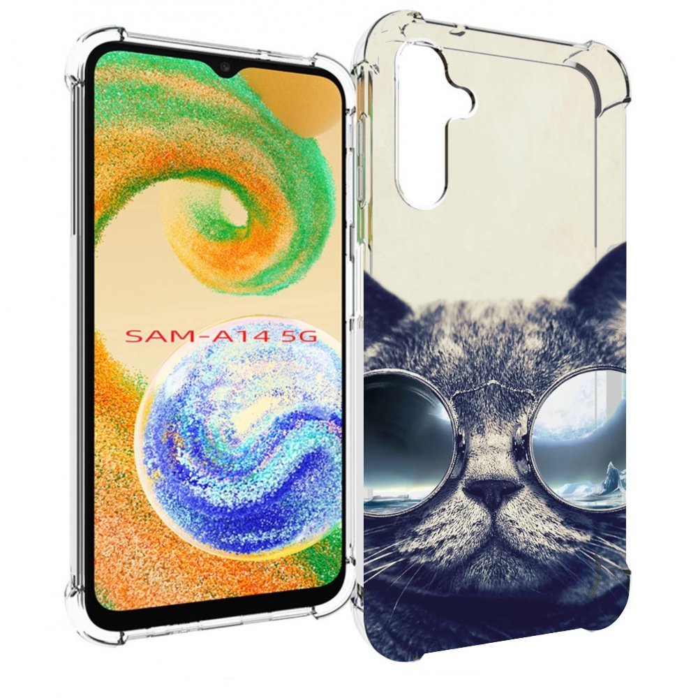 

Чехол MyPads Кот-в-очках-2 для Samsung Galaxy A14 5G, Прозрачный, Tocco