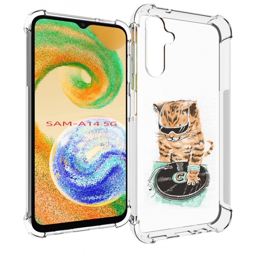

Чехол MyPads Кот диджей для Samsung Galaxy A14 5G, Прозрачный, Tocco