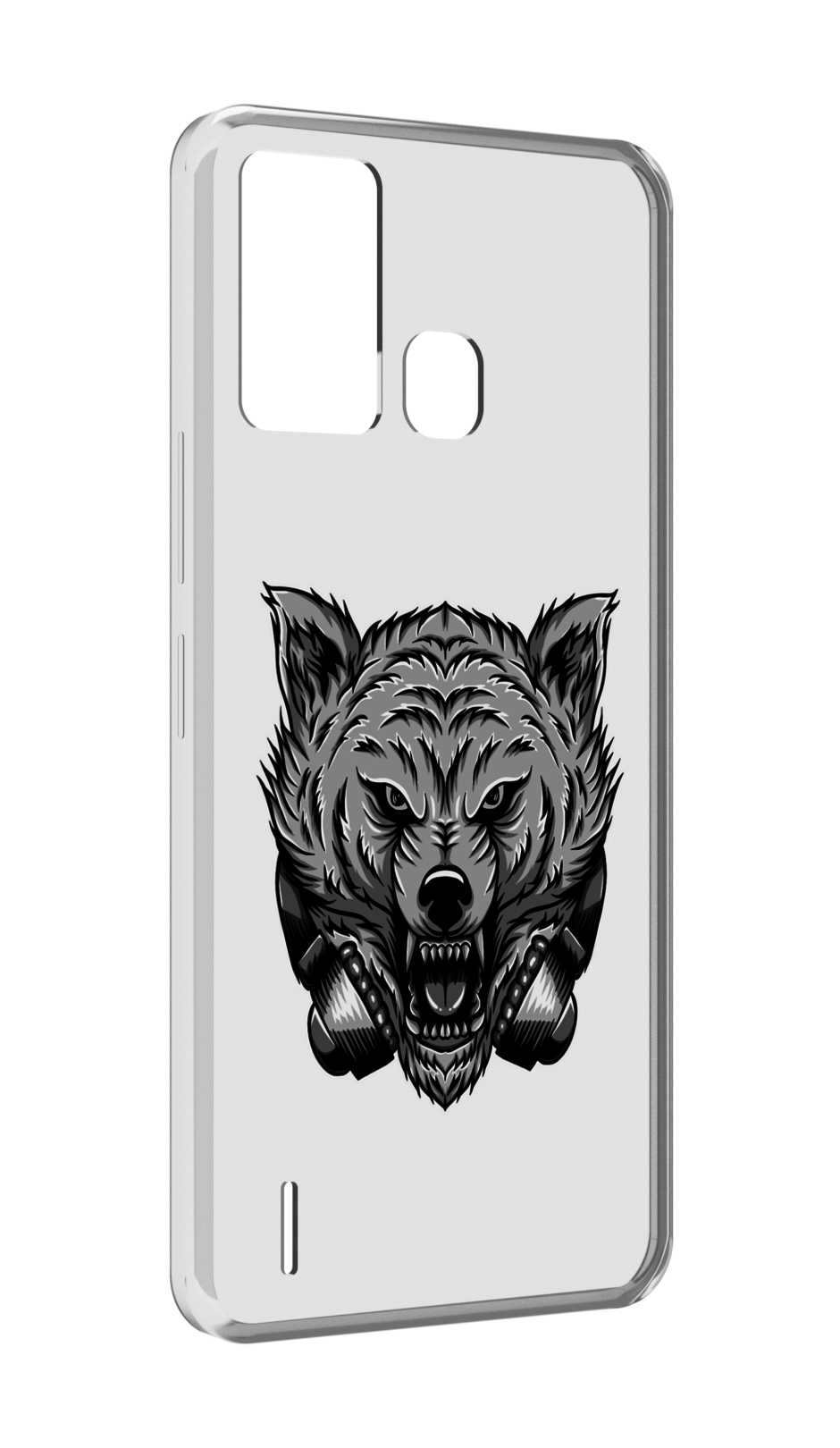 

Чехол MyPads Волк-в-наушниках мужской для ITEL S16 / ITEL Vision 1 Pro, Прозрачный, Tocco