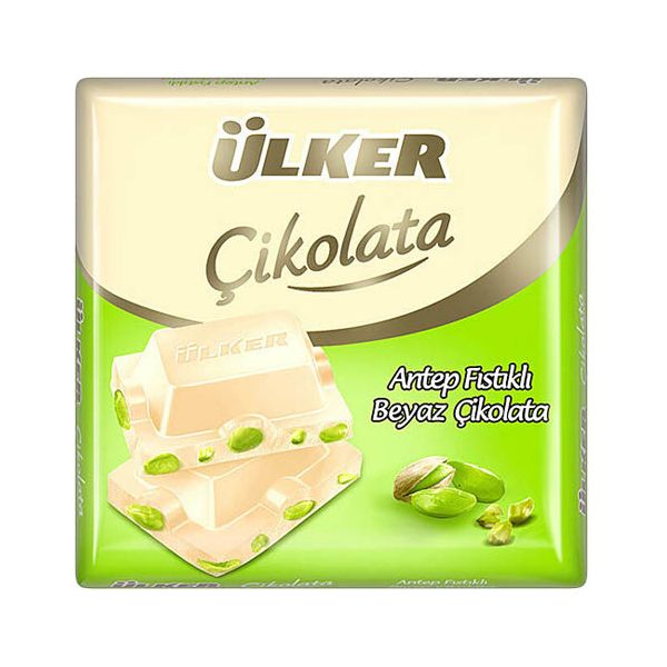 Шоколад Ulker Cikolata белый с фисташками 60 г