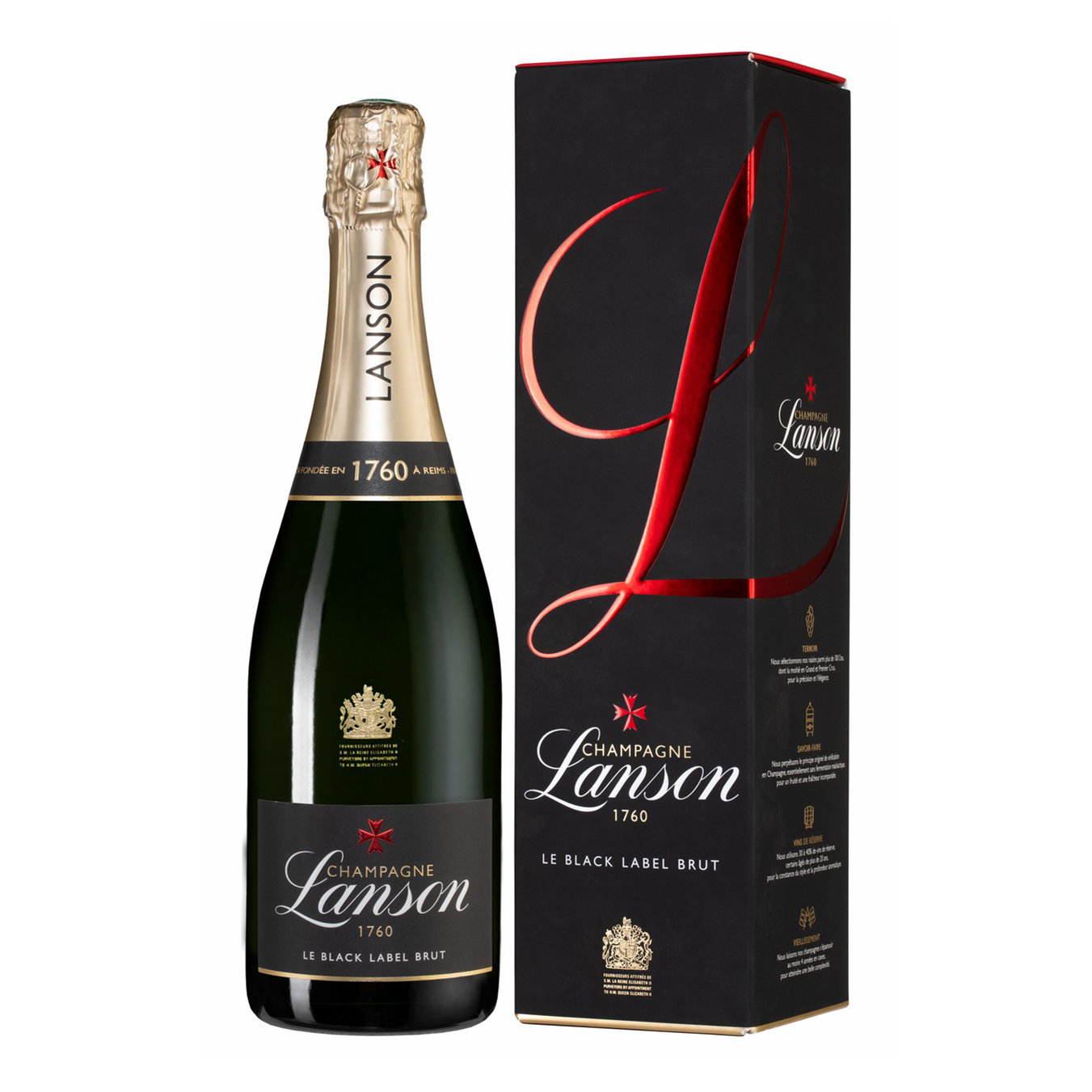 

Шампанское Lanson Black Label белое брют 12,5% 0,75 л Франция