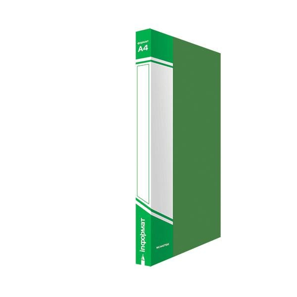 Папка-скоросшиватель с карманом, 0,7 мм, формат А4, inФОРМАТ, цвет зеленый