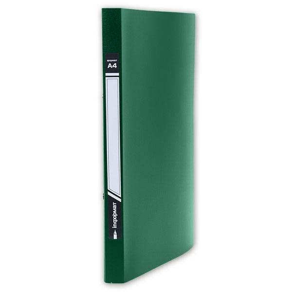 Папка-скоросшиватель с карманом, 0,5 мм, формат А4, inФОРМАТ, цвет зеленый