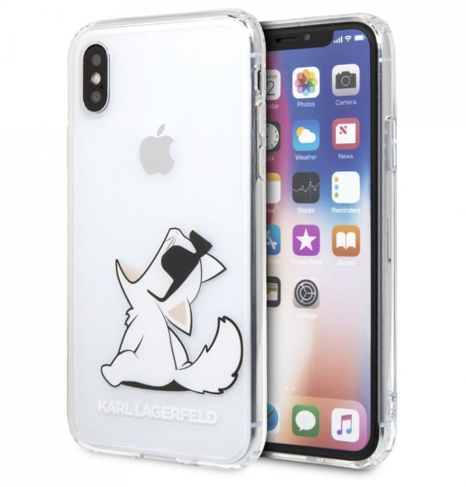 фото Чехол cg mobile karl lagerfeld choupette fun iphone x/xs прозрачный