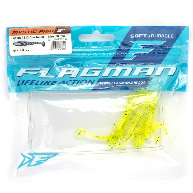 

Силиконовая приманка FLAGMAN Виброхвост Mystic Fish 2" #112 Chartres 5см 10шт, FMF-20