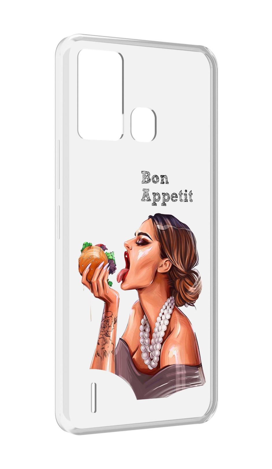 

Чехол MyPads Бон-аппетит для ITEL S16 / ITEL Vision 1 Pro, Прозрачный, Tocco