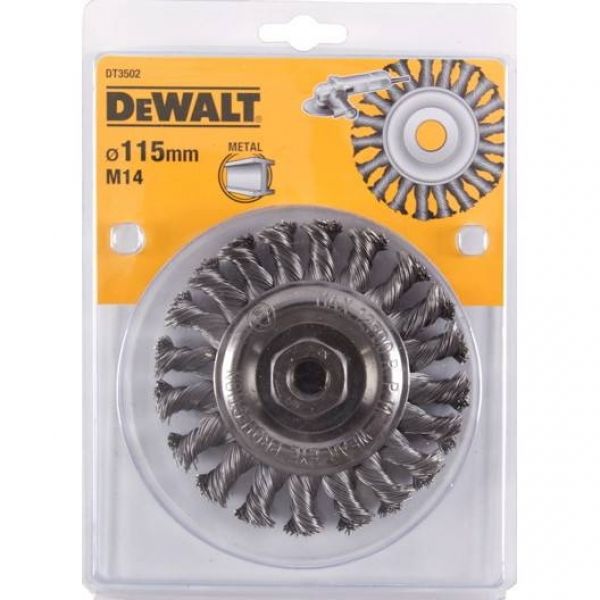 

Дисковая щетка пучки витая проволока 115 x 22 мм x M14 DEWALT DT3502-QZ