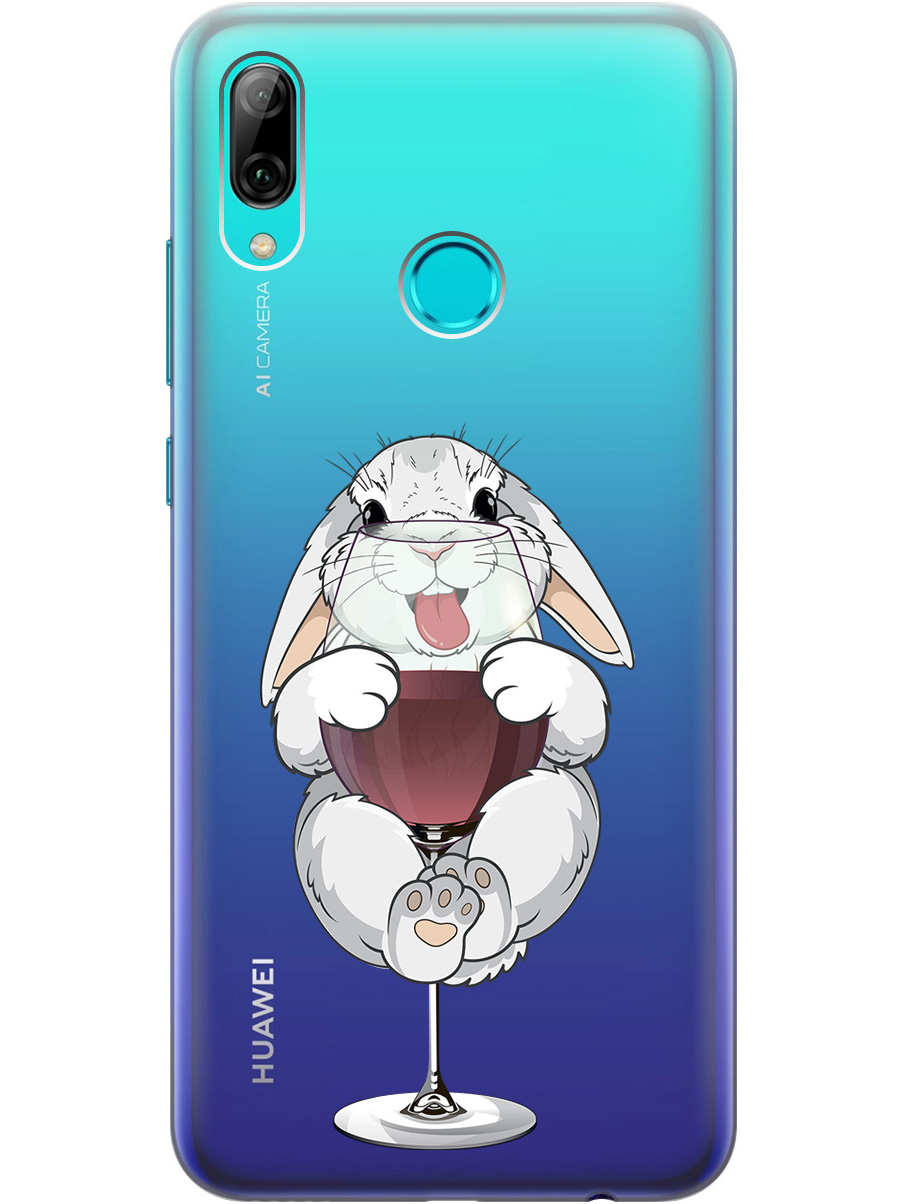 

Силиконовый чехол на Honor 10 Lite / Huawei P Smart (2019) с принтом "Кролик и бокал", Прозрачный;белый;бордовый, 720145875