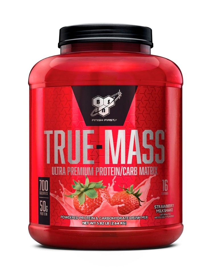 фото Гейнер bsn true mass 5,82 lb strawberry milkshake