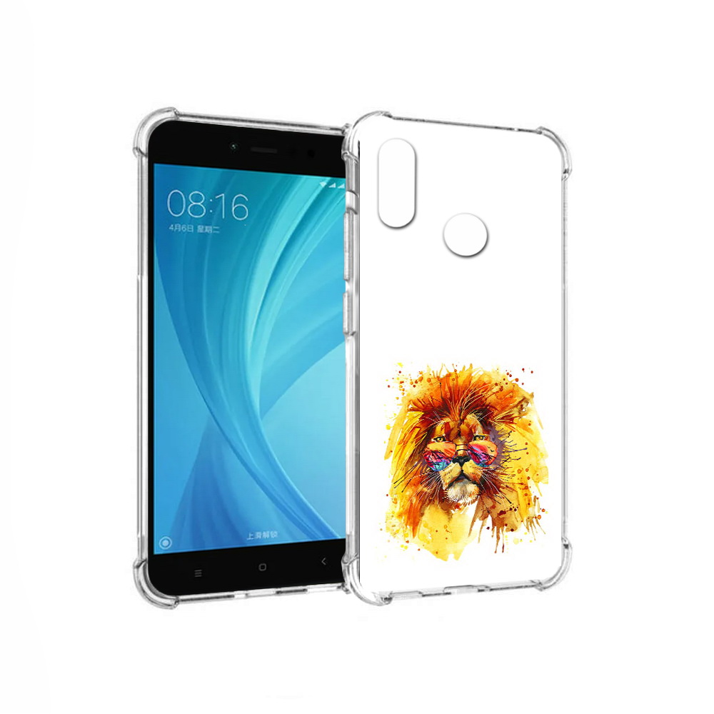 

Чехол MyPads Tocco для Xiaomi Redmi Note 5 лев в очках (PT113434.311.436), Прозрачный, Tocco