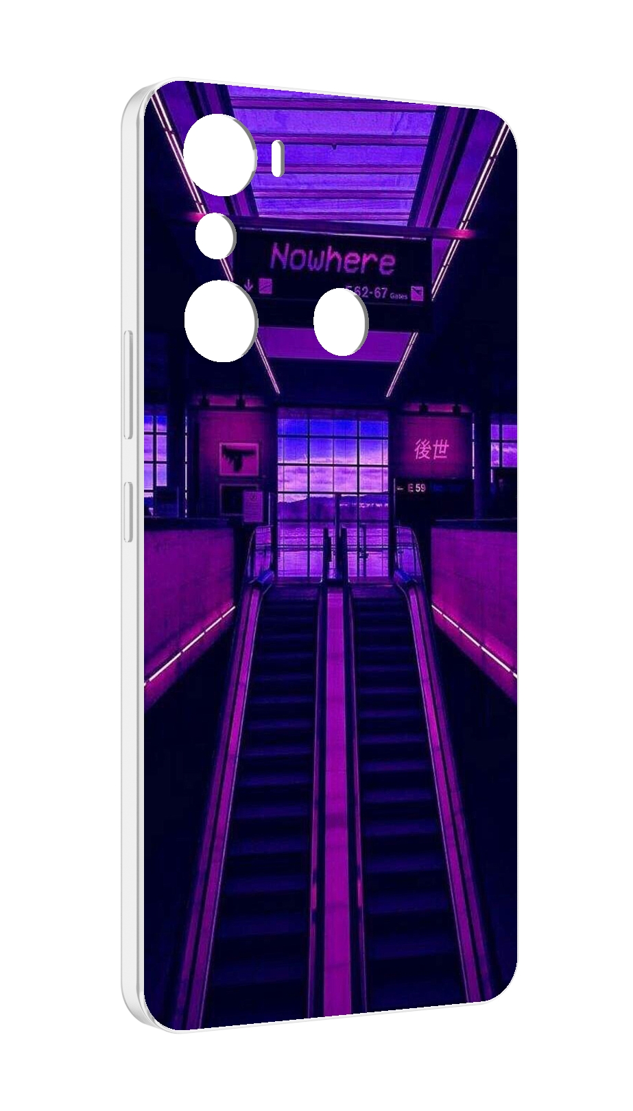 

Чехол MyPads фиолетовый эскалатор для Infinix Hot 20i, Прозрачный, Tocco