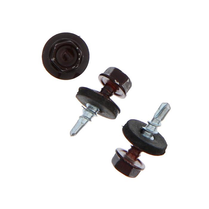 

Саморезы кровельные ТУНДРА krep с буром 4.8x19 мм, темно-коричневый 300 шт.