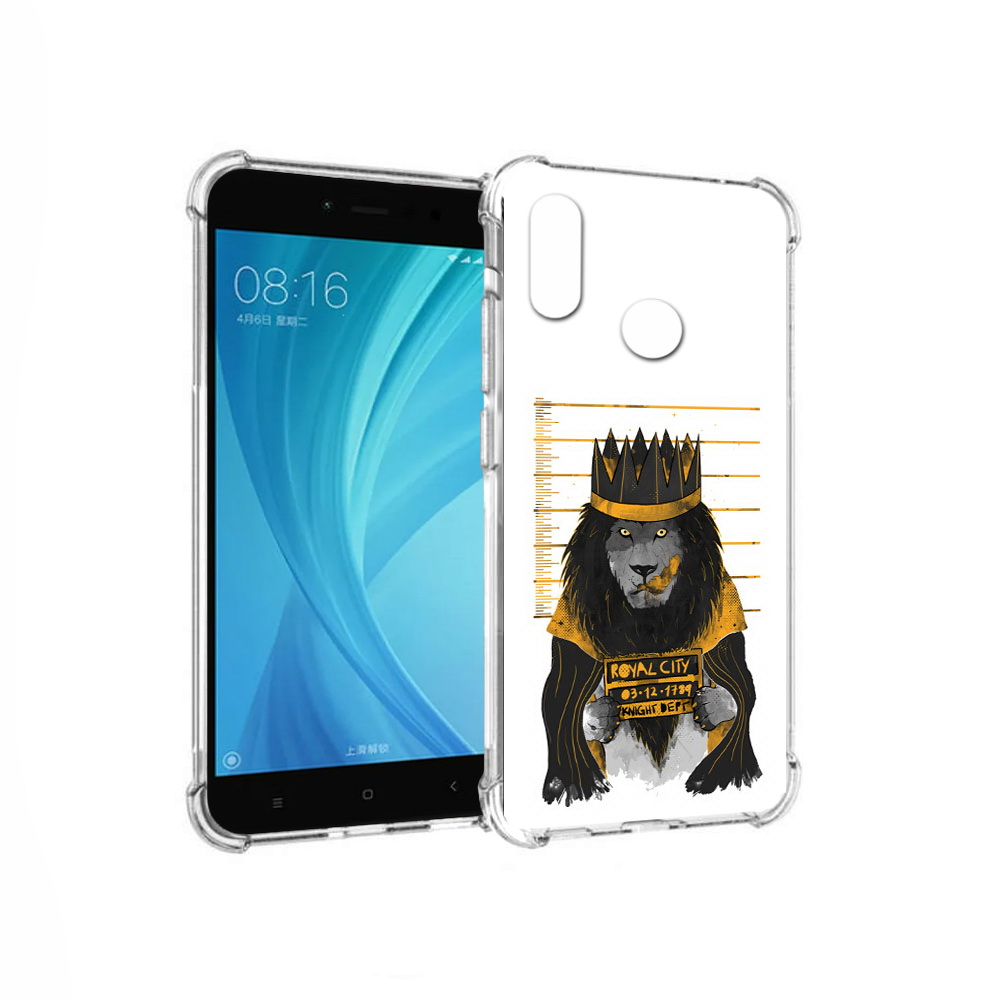 

Чехол MyPads Tocco для Xiaomi Redmi Note 5 лев в законе (PT113434.311.435), Прозрачный, Tocco