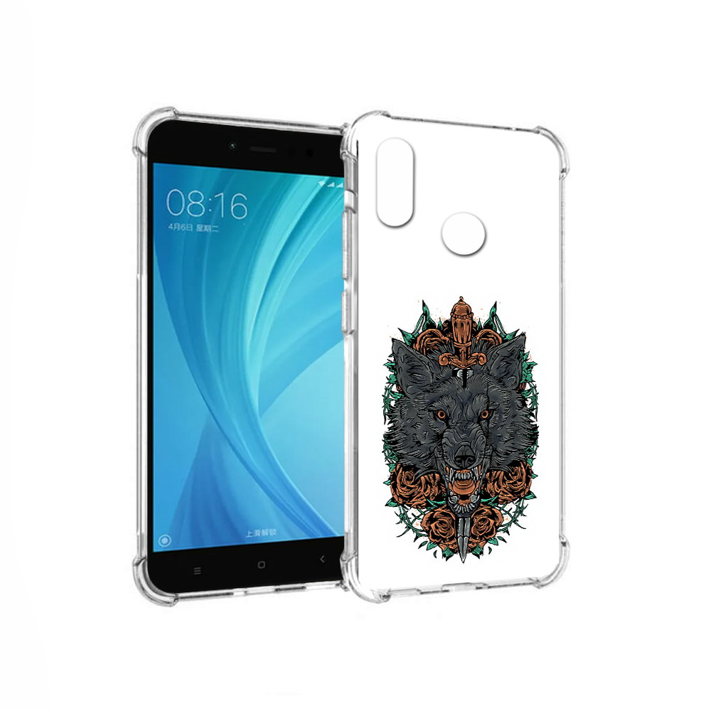 

Чехол MyPads Tocco для Xiaomi Redmi Note 5 красивый злой волк (PT113434.311.409), Прозрачный, Tocco