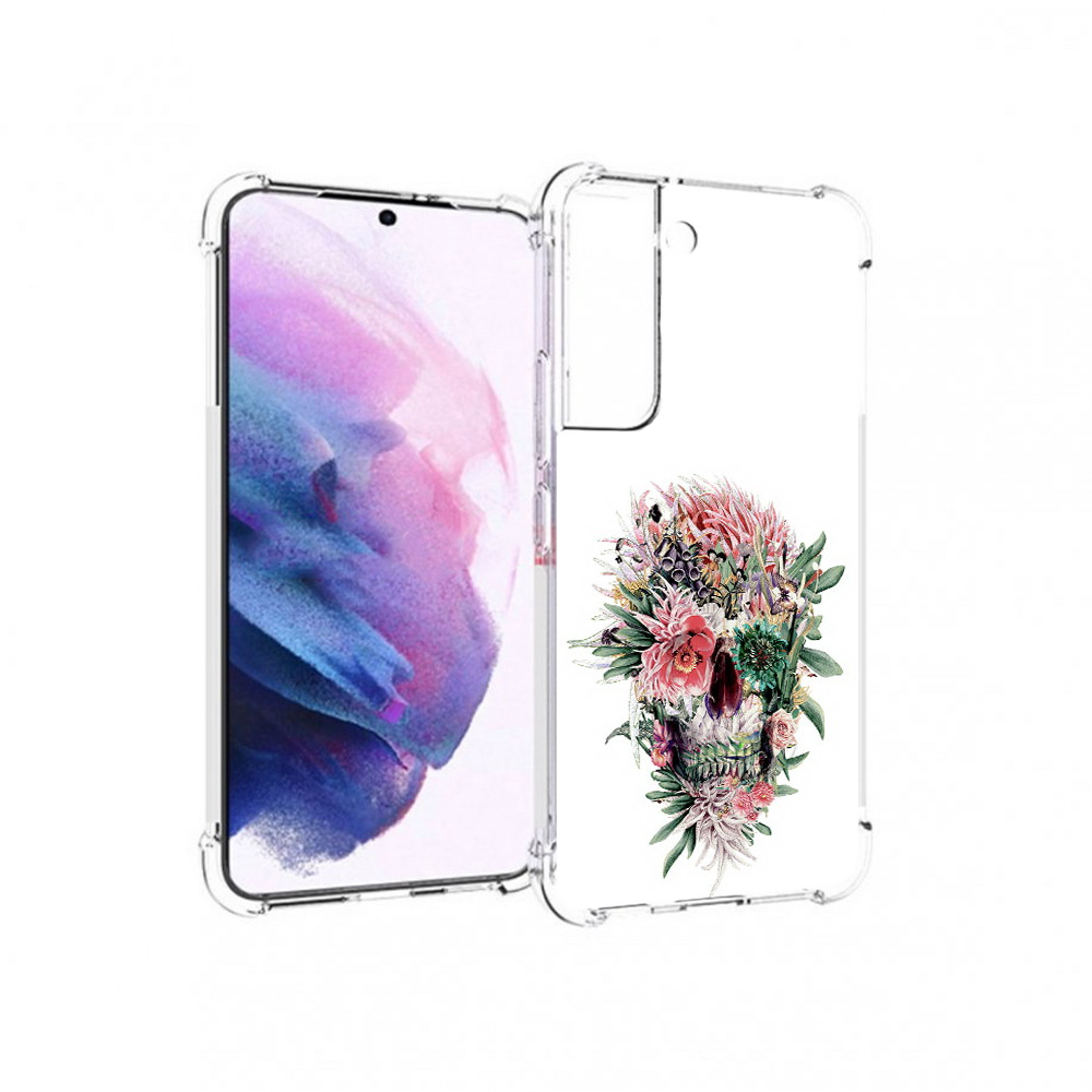 

Чехол MyPads Tocco для Samsung Galaxy S22 череп из цветов (PT194926.508.677), Прозрачный, Tocco