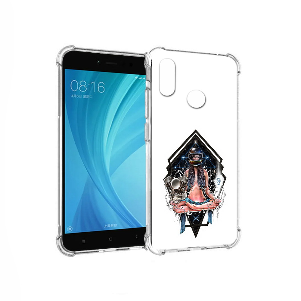 

Чехол MyPads Tocco для Xiaomi Redmi Note 5 красивая девушка в шлеме (PT113434.311.406), Прозрачный, Tocco