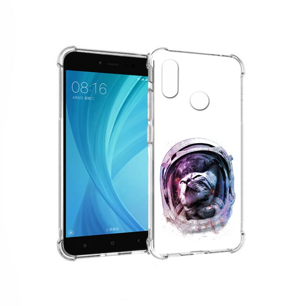 

Чехол MyPads Tocco для Xiaomi Redmi Note 5 кот в шлеме (PT113434.311.396), Прозрачный, Tocco