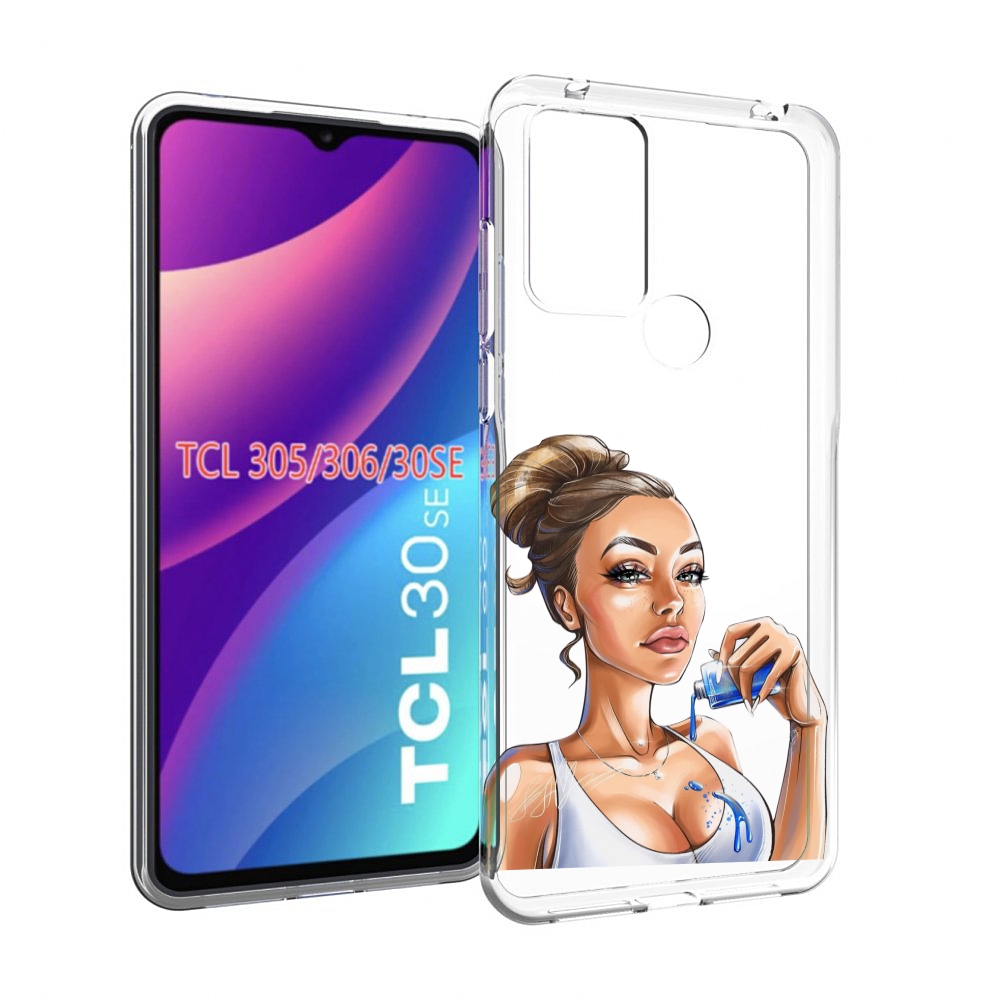 

Чехол MyPads девушка-пролила-краску женский для TCL 30SE/305/306/30E, Tocco