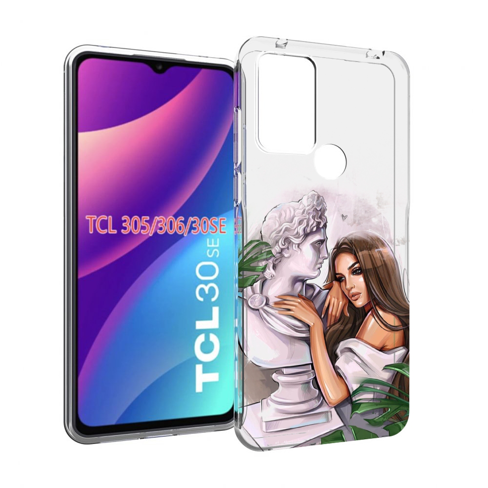 

Чехол MyPads девушка-модель-со-статуей женский для TCL 30SE/305/306/30E, Tocco
