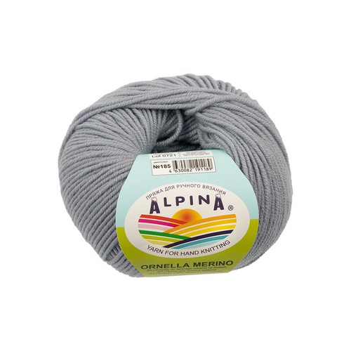 

Пряжа ALPINA ORNELLA MERINO 10 шт. х 50 г шт. цвет №185 св.сиреневый, Серый