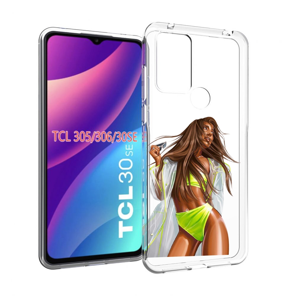 

Чехол MyPads девушка-модель-мулатка для TCL 30SE/305/306/30E, Tocco